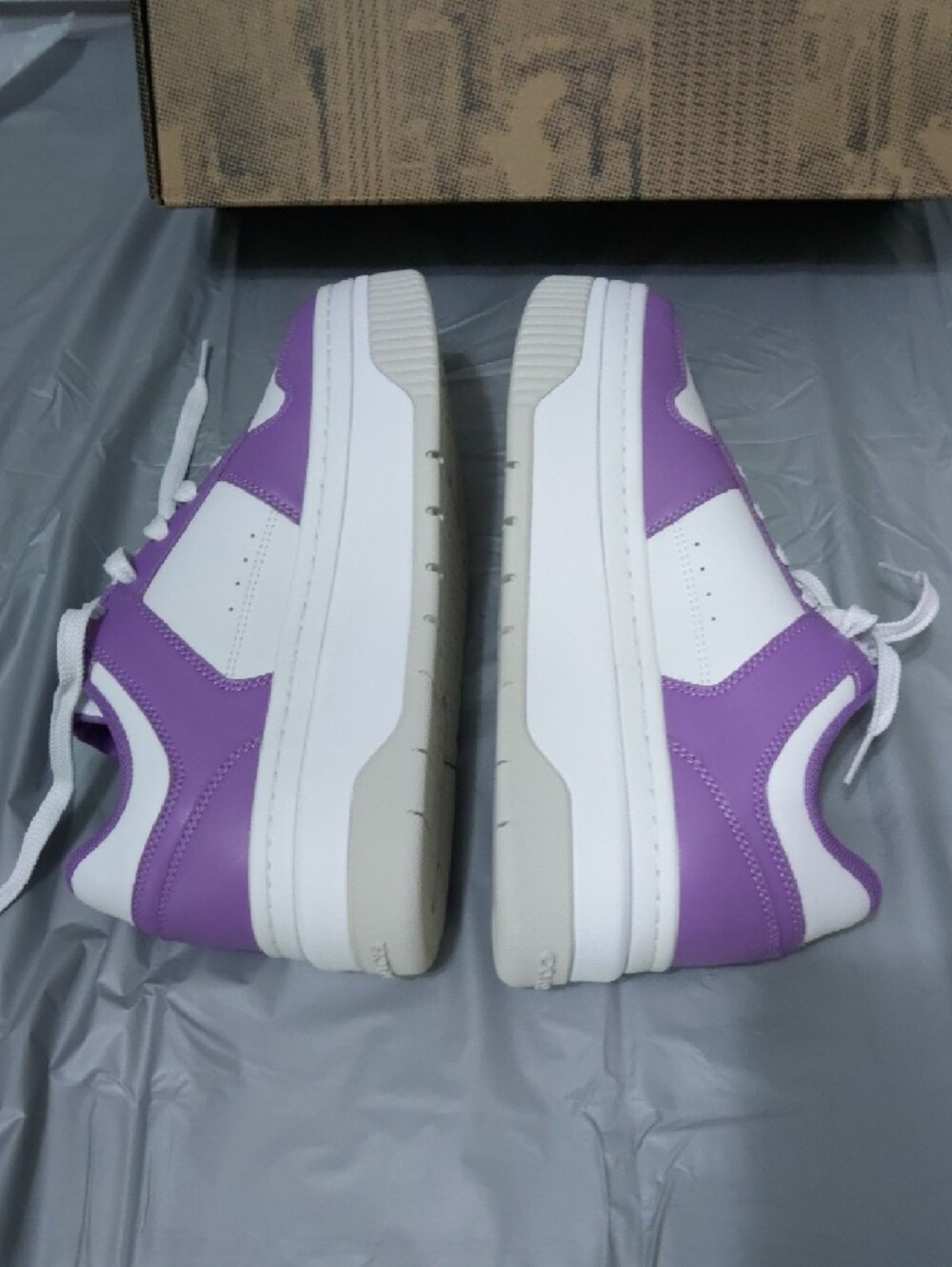 Coach White and Purple Platform Sneakers - Picture 3 of 12